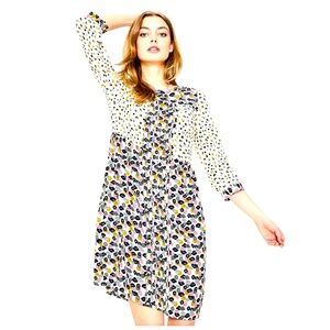 Boden Colorful Polka Dot Long Sleeve Dress